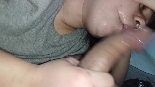 best handjob inside my throat, I destroyed it with daddy’s dick in the handjob🍌🤤😋🫦🤭🍌🕳👅💦😵